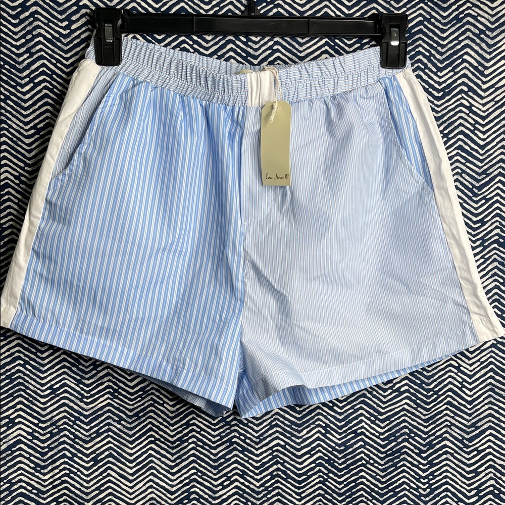 Love Notes Light Blue and White Striped Garment